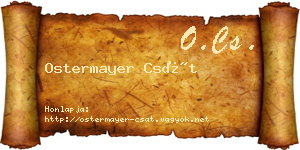 Ostermayer Csát névjegykártya
